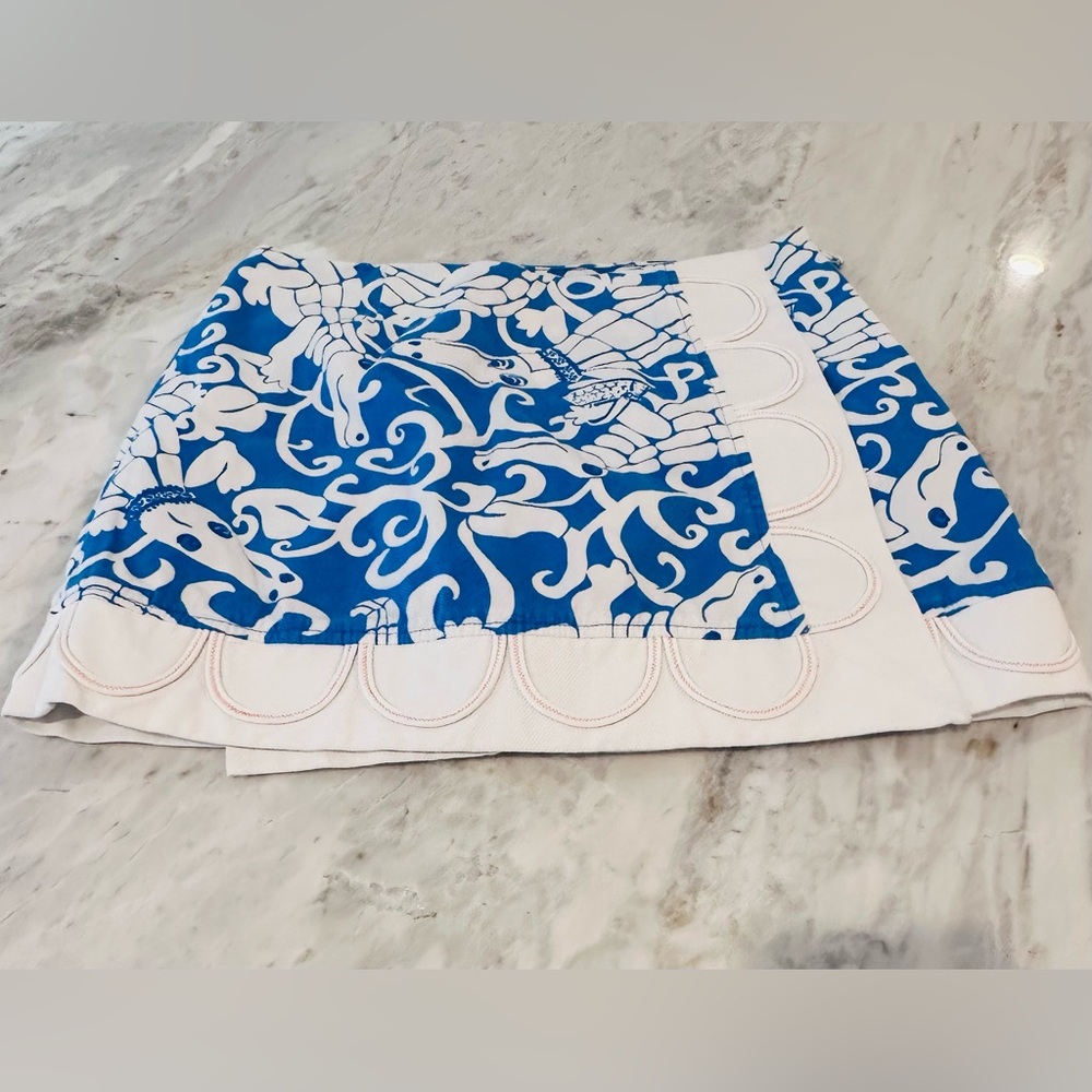 Lilly Pulitzer Alligator Scallop Wrap Skort